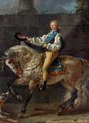 Jacques-Louis David Equestrian portrait of Stanislaw Kostka Potocki Sweden oil painting artist